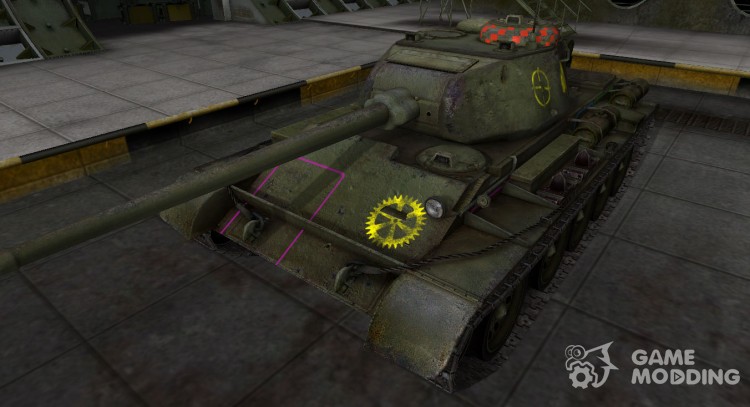 Contour zone breaking through the t-44 for World Of Tanks