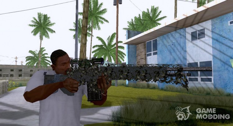 Sniper M-14 with camouflage grid para GTA San Andreas