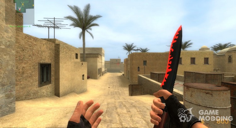 Red&Black Knife-Recolor for Counter-Strike Source