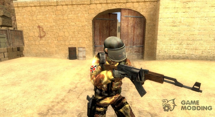 Desert Camo Helghast Skin For Gign for Counter-Strike Source