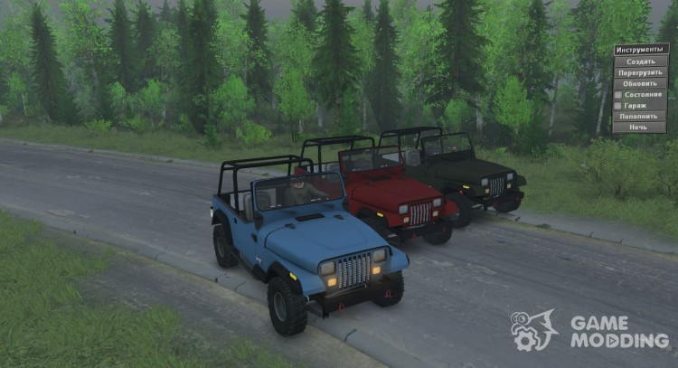 Jeep YJ 1991 for Spintires 2014