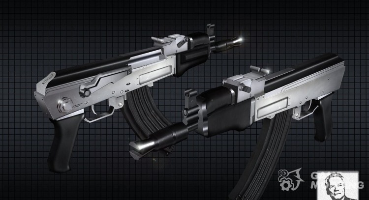 Silver Compact AK-47 для Counter Strike 1.6