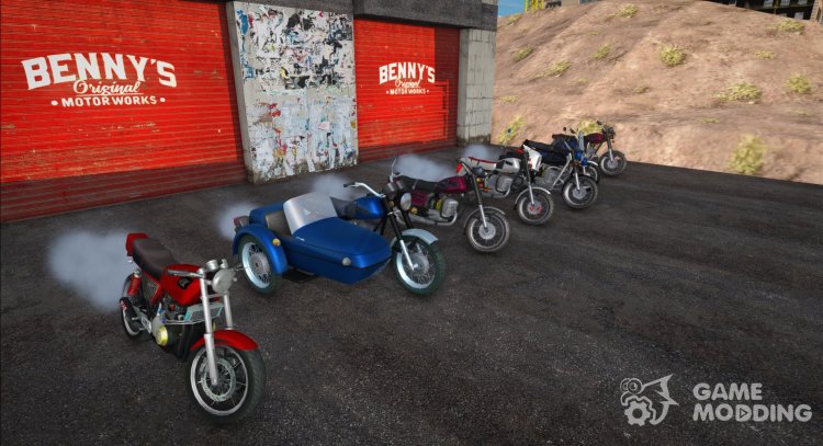Пак мотоциклов ИЖ (Юпитер и Планета) для GTA San Andreas