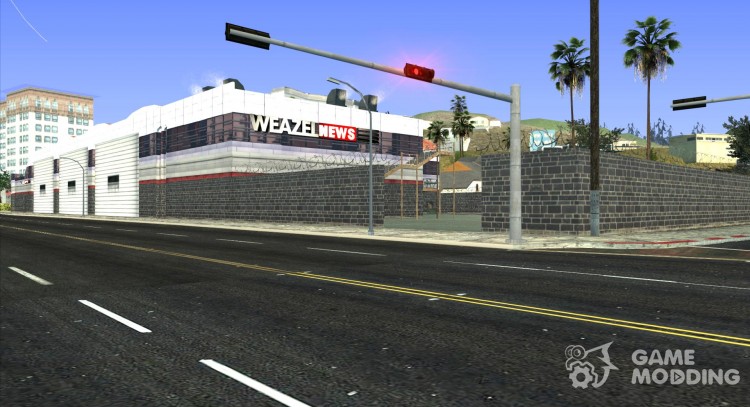 El edificio WEAZEL News en lugar de Interglobal Television para GTA San Andreas