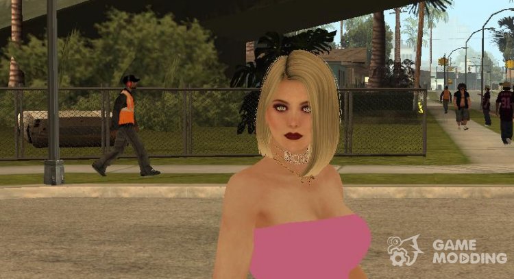 Helena in a pink dress para GTA San Andreas