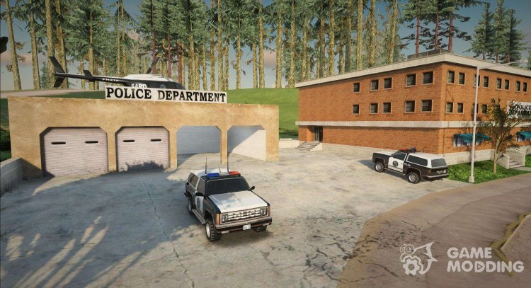 Служебные автомобили в участке Диллимор для GTA San Andreas