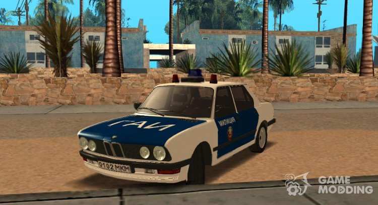 El BMW 525E (E28) de la policía 1987 para GTA San Andreas