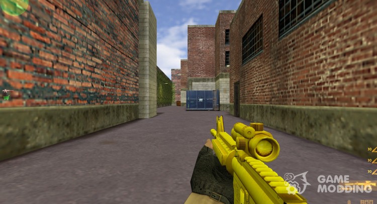 Золотой тактической M4A1 на Пек в анимации для Counter Strike 1.6