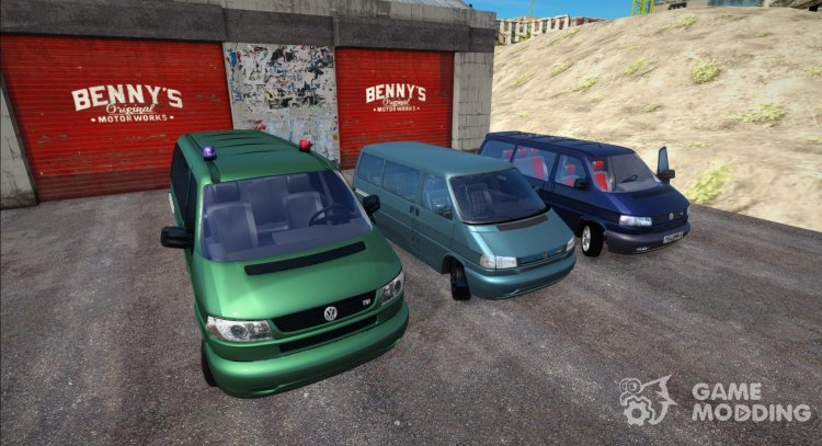 Pack of Volkswagen Multivan (T4) cars for GTA San Andreas