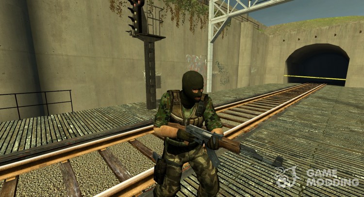 Marrón/verde camuflaje terrorista para Counter-Strike Source