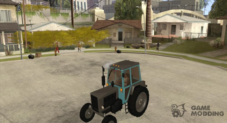Tractor Belarus 80.1 y remolque para GTA San Andreas