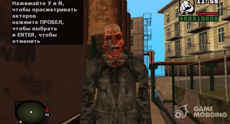 Zombies con la ensangrentada cabeza de S. T. A. L. K. E. R para GTA San Andreas