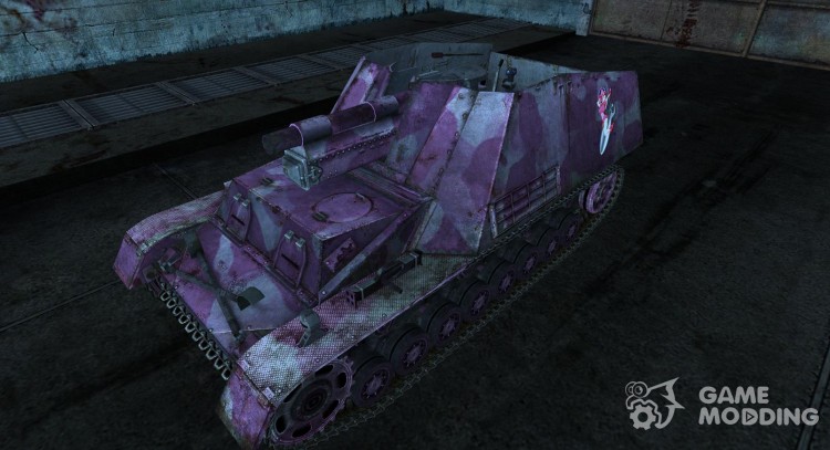 Skin for Hummel  Pink for the ladies  for World Of Tanks