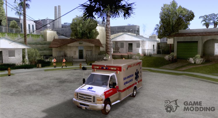 Ford ambulancia E-350 v2.0 para GTA San Andreas