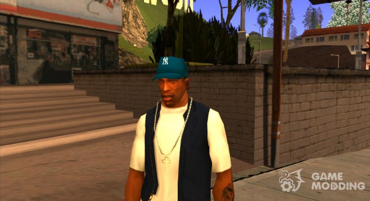 Кепка newyorkyankiys синяя для GTA San Andreas