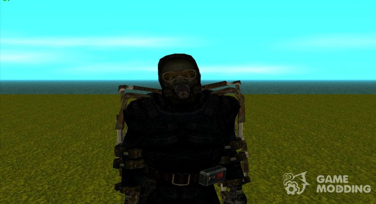Miembro de la Agrupación Dark Brotherhood en el exoesqueleto ligero de S. T. A. L. K. E. R para GTA San Andreas