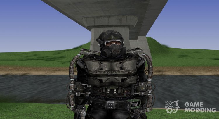 A member of the group Vultures in the superior exoskeleton of S. T. A. L. K. E. R. for GTA San Andreas