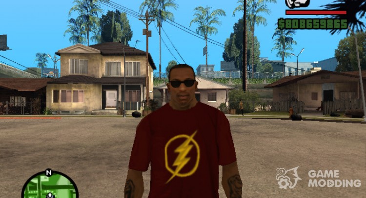 The Flash v2 logo t-shirt for GTA San Andreas