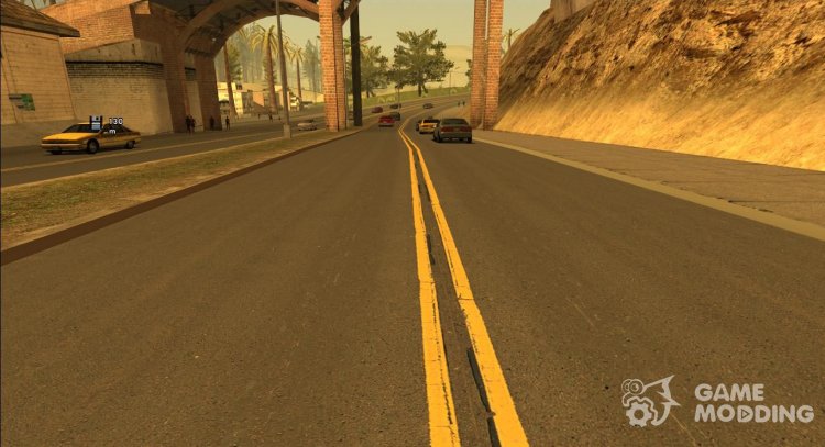 HQ Realistic roads (Mod Loader) for GTA San Andreas