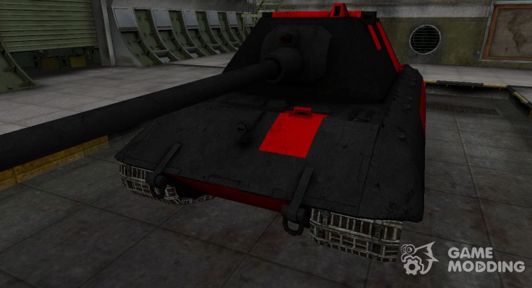 Negro y rojo de la zona de penetración del E-100 para World Of Tanks