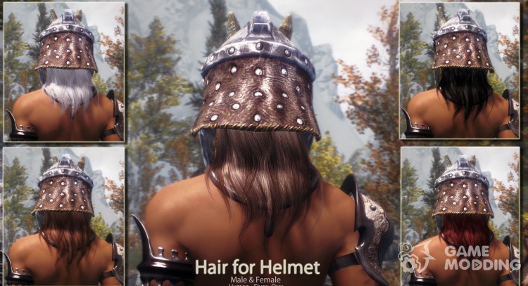 Apachii Helmet Wigs - Парики под шлемом для TES V: Skyrim