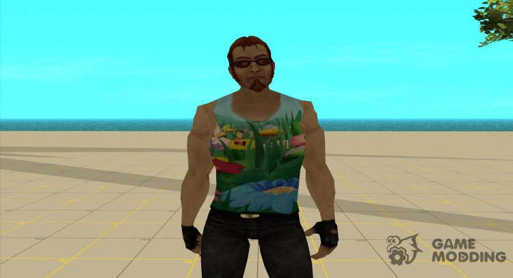 Postal dude en una camiseta con Luntik para GTA San Andreas