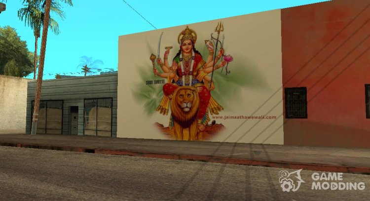 Dios Durga Wallgraffiti para GTA San Andreas