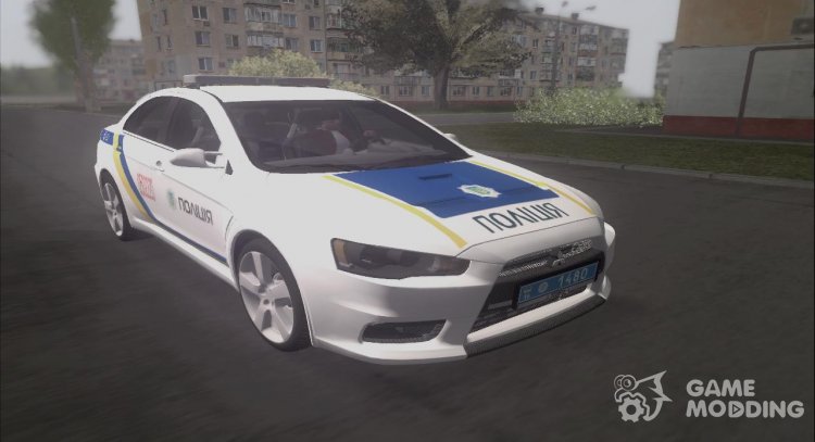 Mitsubishi Lancer Evolution Police of Ukraine for GTA San Andreas