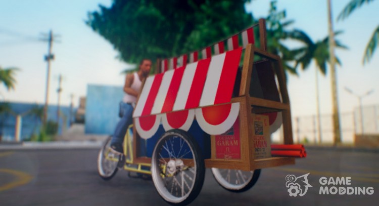 Indonesian Flag Seller Cart для GTA San Andreas