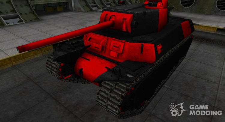 Negro y rojo de la zona de ruptura del T1 Heavy para World Of Tanks