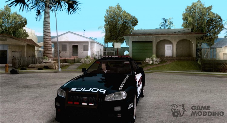 Nissan Skyline R34 policía para GTA San Andreas