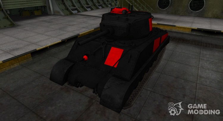 Черно-красные зоны пробития M4A3E2 Sherman Jumbo для World Of Tanks