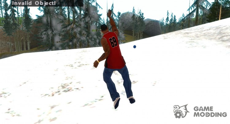 Бросить снежок для GTA San Andreas