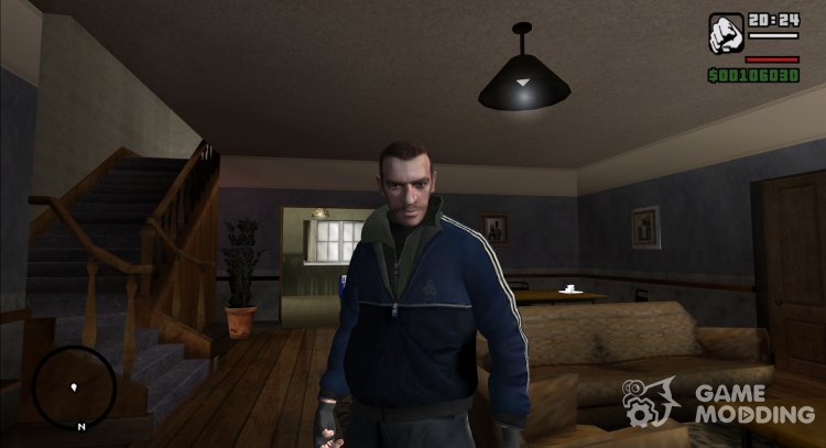 Niko Bellic in Blue Jacket para GTA San Andreas