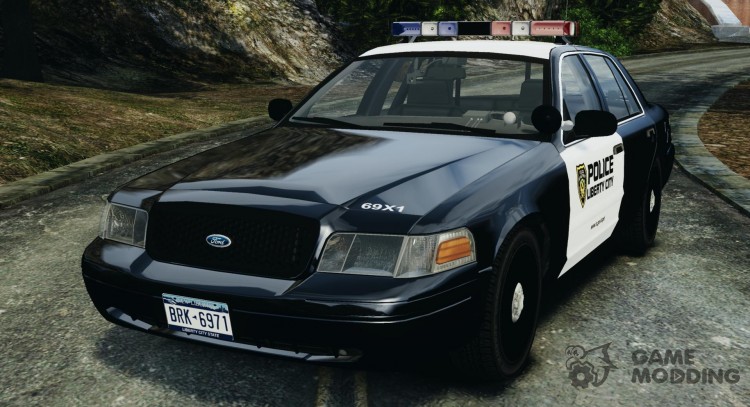 Ford Crown Victoria Police Interceptor de 2003 Liberty City Police Department [ELS] para GTA 4