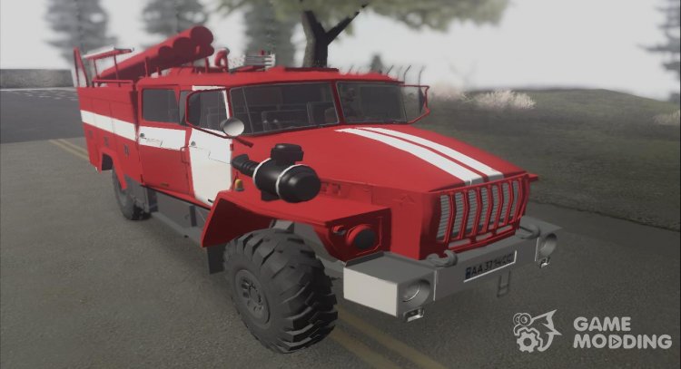 Пожарный Урал-43206 с обьекта УкрТафнафта для GTA San Andreas