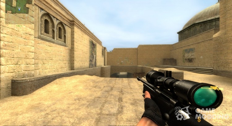 Black Grey AWP + Sound for Counter-Strike Source