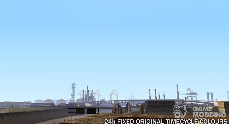 24h Fixed Original Timecycle Colours para GTA San Andreas
