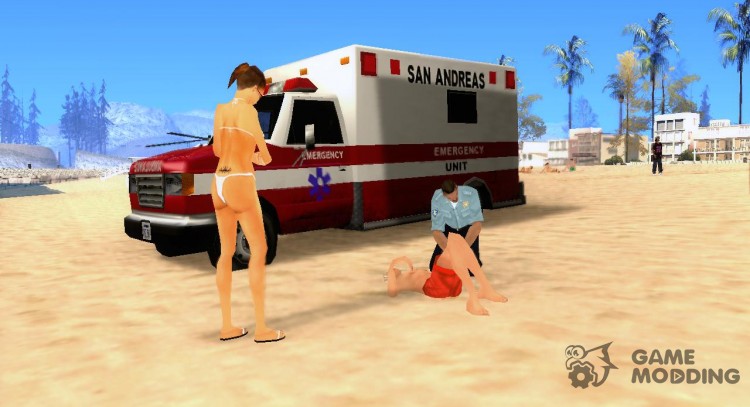 Спасение утонувшего парня для GTA San Andreas