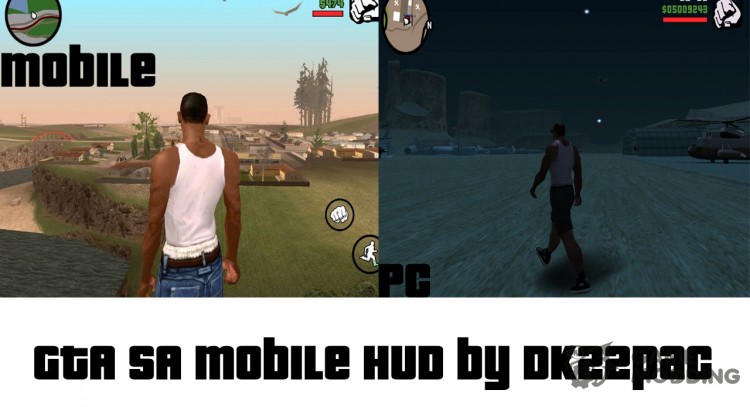 GTA SA Mobile HUD v1.0 для GTA San Andreas