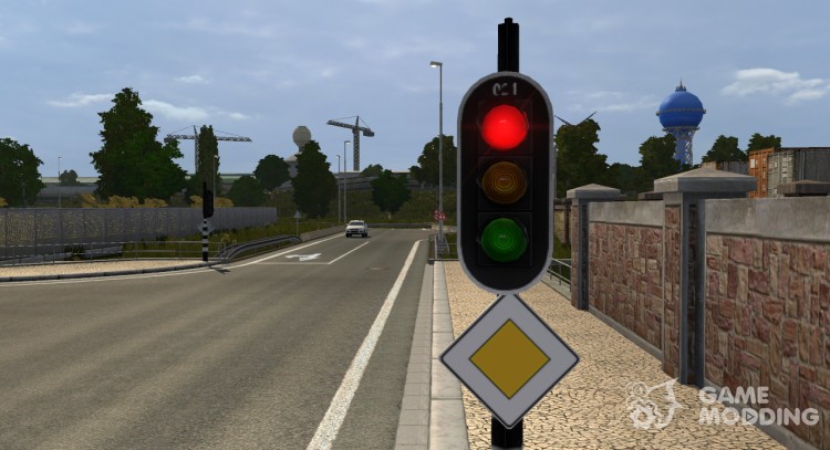 Новые линзы светофоров V2.0 для Euro Truck Simulator 2