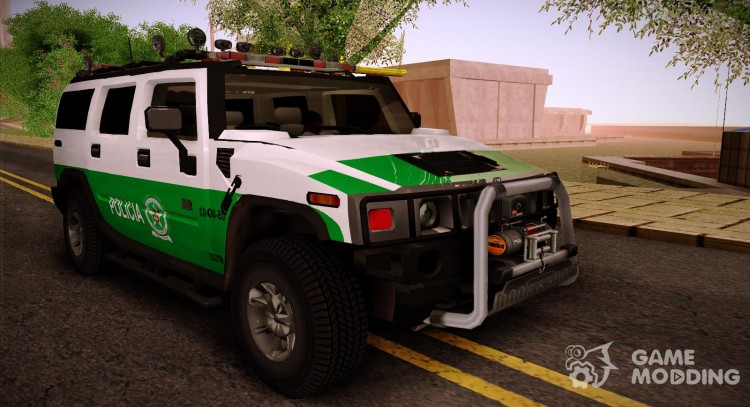 Hummer H2 Colombian Police para GTA San Andreas