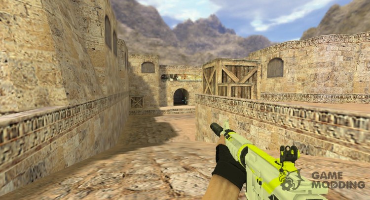 M4a1 Asiimov Lime from CS: GO for Counter Strike 1.6