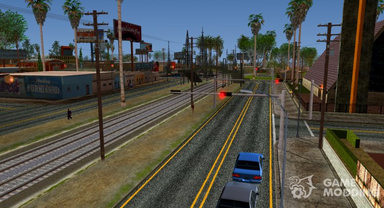 HQ Realistic road 3.0 (Mod Loader) for GTA San Andreas