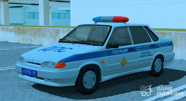 Lada Samara 2115 ПОЛИЦИЯ ОБ ДПС УГИБДД (2012-2014) для GTA San Andreas