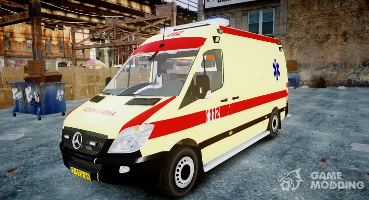 Mercedes-Benz Sprinter 311 cdi Belgian Ambulance для GTA 4