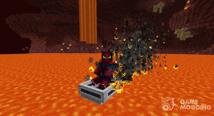 Lava Boat for Minecraft