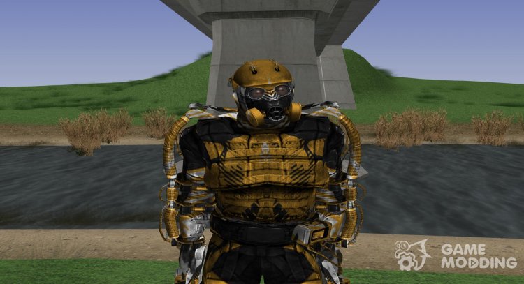 A member of the group Chaos in the exoskeleton of S. T. A. L. K. E. R for GTA San Andreas