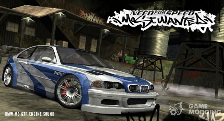 BMW M3 GTR Engine Sound (Need For Speed Most Wanted) для GTA San Andreas