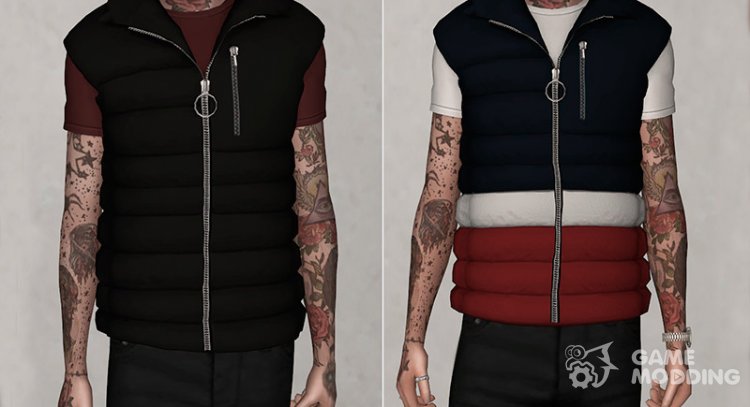 Puffer Vest - V2 для Sims 4